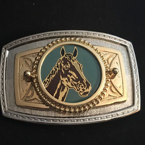 NEW~ Western Belt Buckle  with Horse Emblem